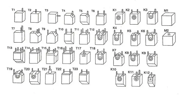 Carbon Brush Structure Diagrams LFC554 Soft Graphite Carbon Brush for Hydropower and Thermal Power Plants